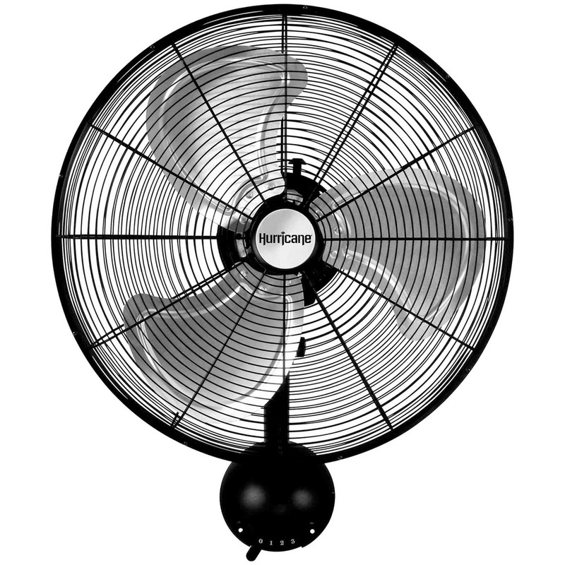 Hurricane Pro Series Metal Wall Mount Fan Heavy Duty Hydroponics Fan With Airflow ETL Certified For 4