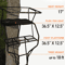 Big Game Guardian XLT Foot Deer Hunting Ladder Climbing Tree Stand Elevated Stand With FlexTek Seat 5