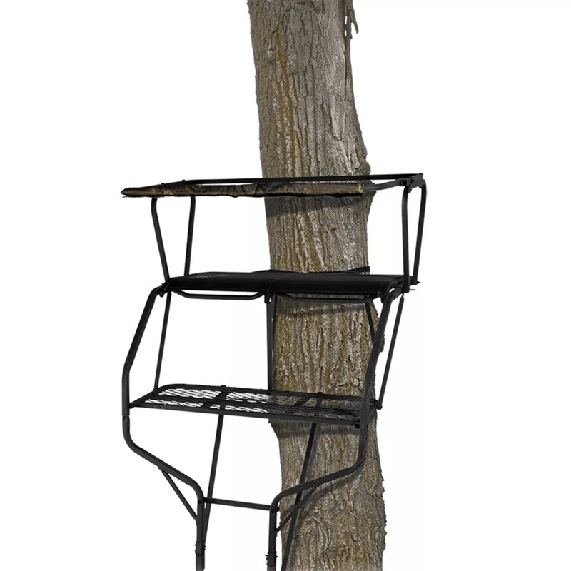 Big Game Guardian XLT Foot Deer Hunting Ladder Climbing Tree Stand Elevated Stand With FlexTek Seat 4