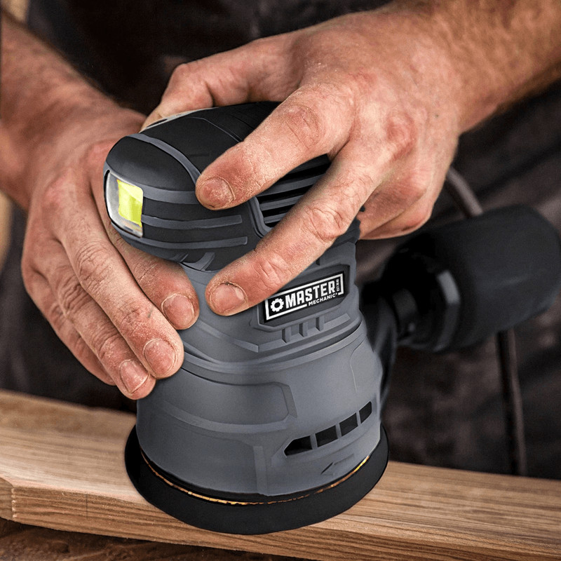 Master Mechanic Random Orbital Sander With Dust Collection  Coarse Grit Includes Sandppaer 1