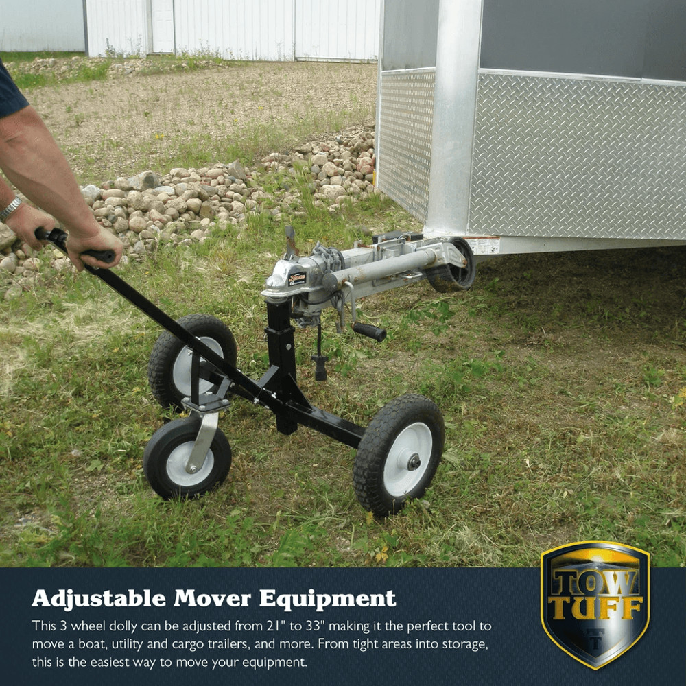 Tow Tuff Adjustable Steel Heavy Duty Trailer Dolly With Caster Wheels Ideal For Boats Utility Trail 3