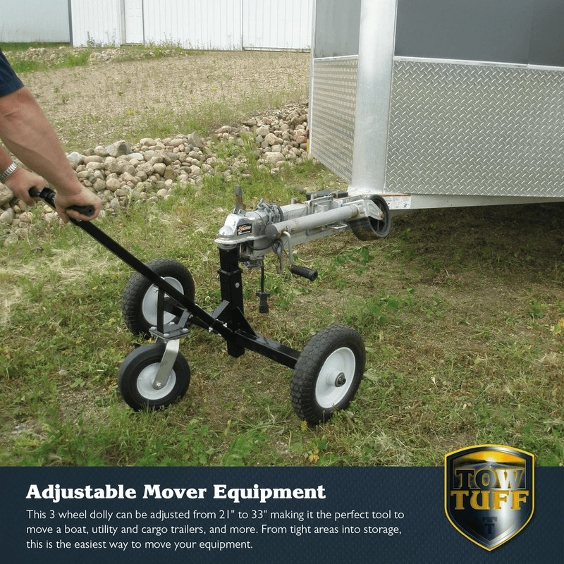 Tow Tuff Adjustable Steel Heavy Duty Trailer Dolly With Caster Wheels Ideal For Boats Utility Trail 3