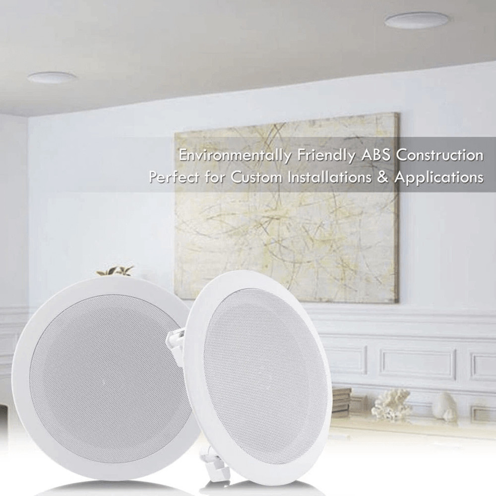 Pyle 65 200W InCeilingWall 2Way Speaker System Pair 3 Pack  Flush Mount Home Audio Speakers 3