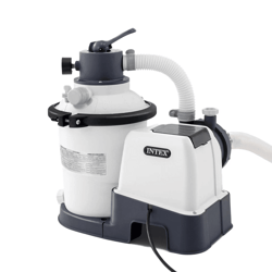 intex krystal clear sand filter pump for 4,400 gal above ground pools – flow rate with timer & hydro aeration technology