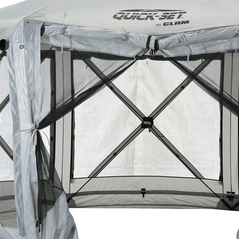 CLAM QuickSet Pavilion Foot Portable Outdoor Canopy Shelter PopUp Tent For Camping Picnics Events 8