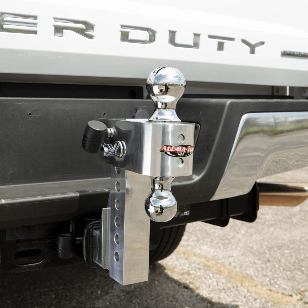 HD Drop Uriah Products Adjustable Aluminum Hitch Mount Interchangeable Balls High Capacity Fits Rec 3