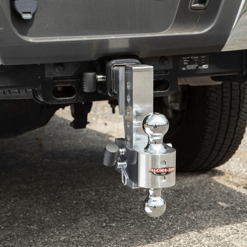 HD Drop Uriah Products Adjustable Aluminum Hitch Mount Interchangeable Balls High Capacity Fits Rec 2