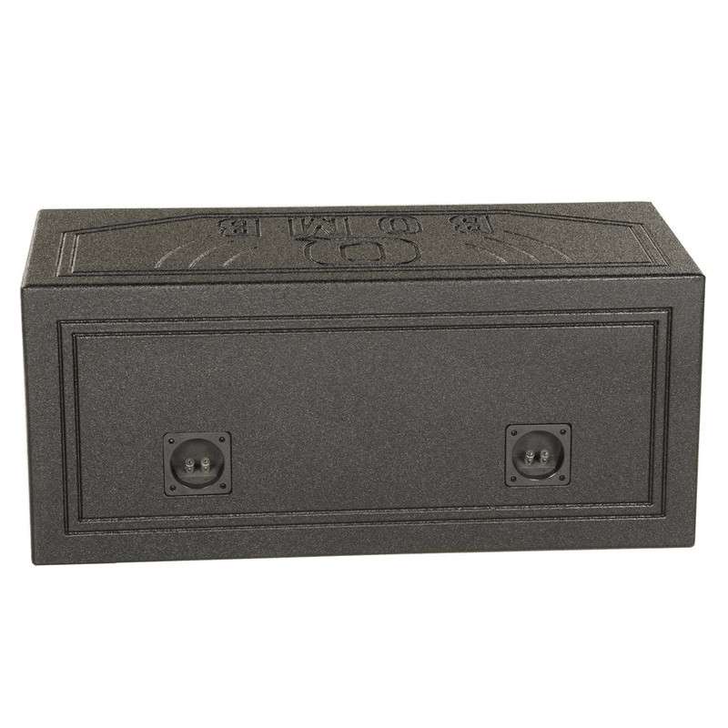 Dual Vented Ported Subwoofer Box With Bedliner Spray Heavy Duty MDF Enclosure For Deep Bass 3