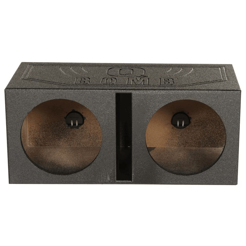 Dual Vented Ported Subwoofer Box With Bedliner Spray Heavy Duty MDF Enclosure For Deep Bass 4