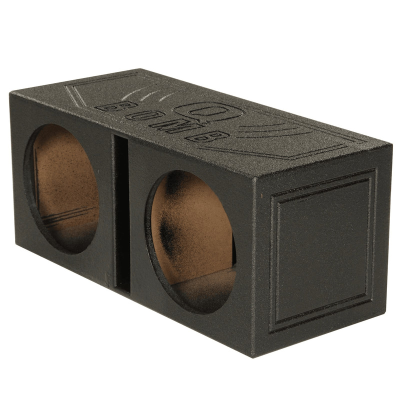 Dual Vented Ported Subwoofer Box With Bedliner Spray Heavy Duty MDF Enclosure For Deep Bass 0