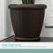 Suncast Willow Resin Wicker Patio Planter Pot Java Indoor Outdoor Decorative Garden Flower Pot 2
