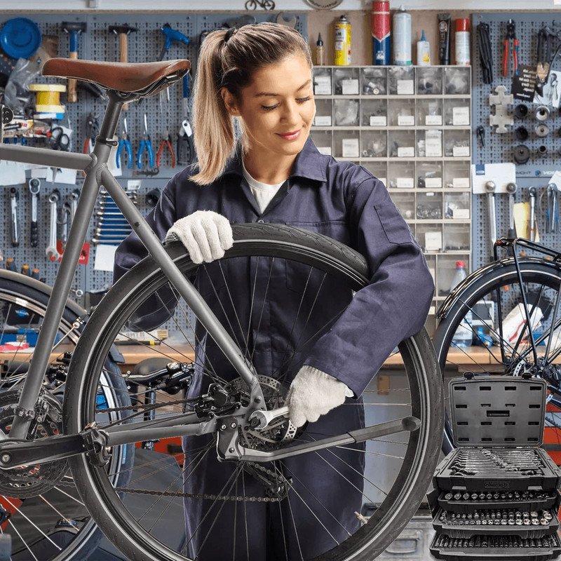 Master Mechanic SAE Metric Socket And Tool Set With Case Complete Mechanics Kit With Ratchets Wren 2