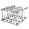 Chrome RevAShelf Pullout Cabinet Organizer For Pots And Pans Sliding Rack With Adjustable Dividers  0