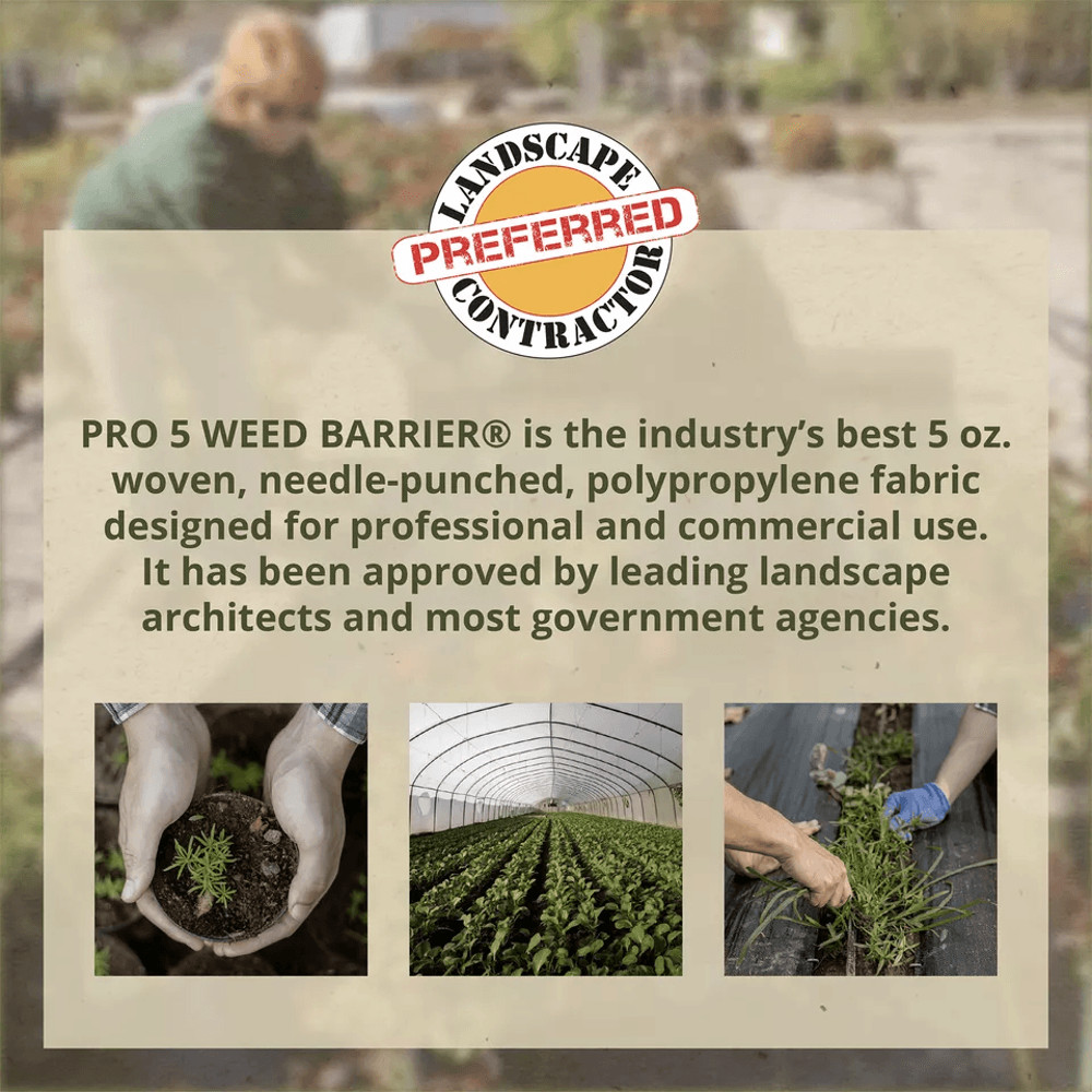 Landscape Weed Barrier Premium CommercialGrade Ground Cover Fabric For Gardens  Landscaping 3