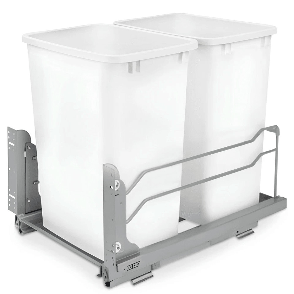 HeavyDuty RevAShelf Double Pullout Trash Cans With SoftClose Dual Quart Waste Containers For Cabine 4