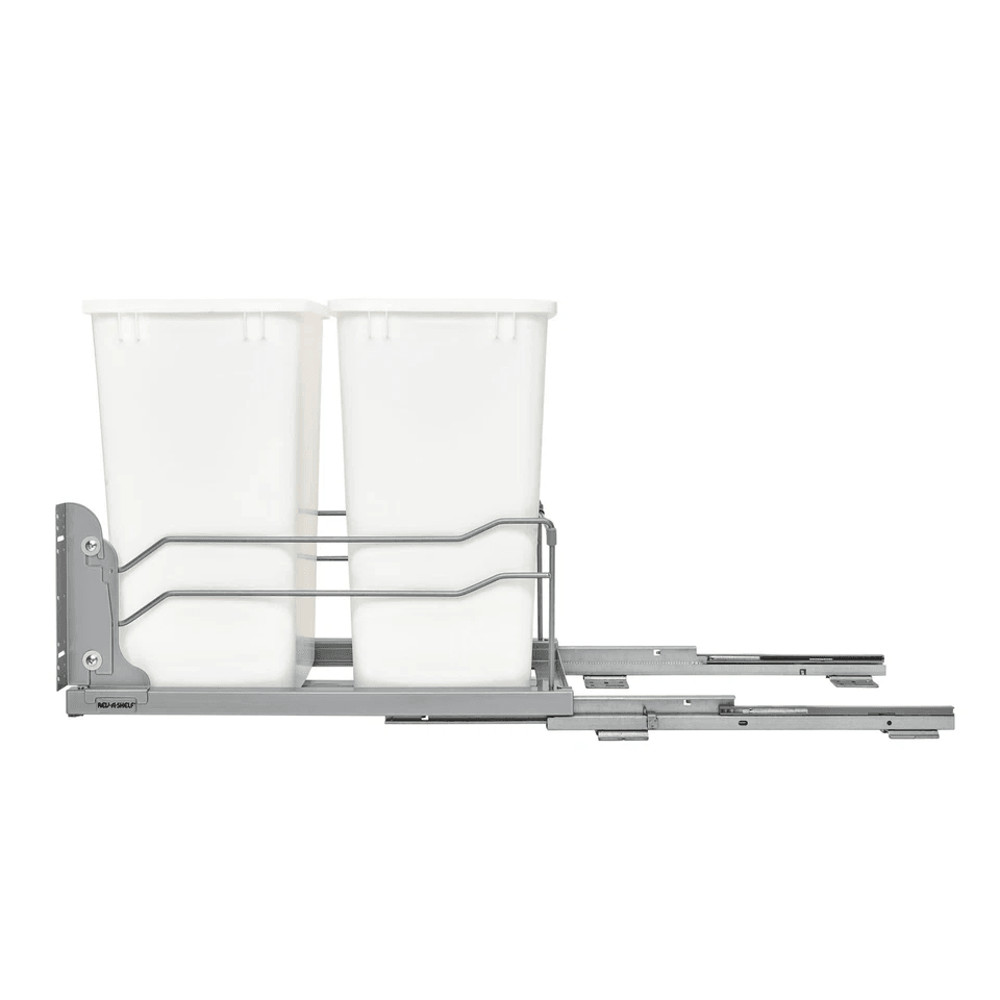 HeavyDuty RevAShelf Double Pullout Trash Cans With SoftClose Dual Quart Waste Containers For Cabine 7