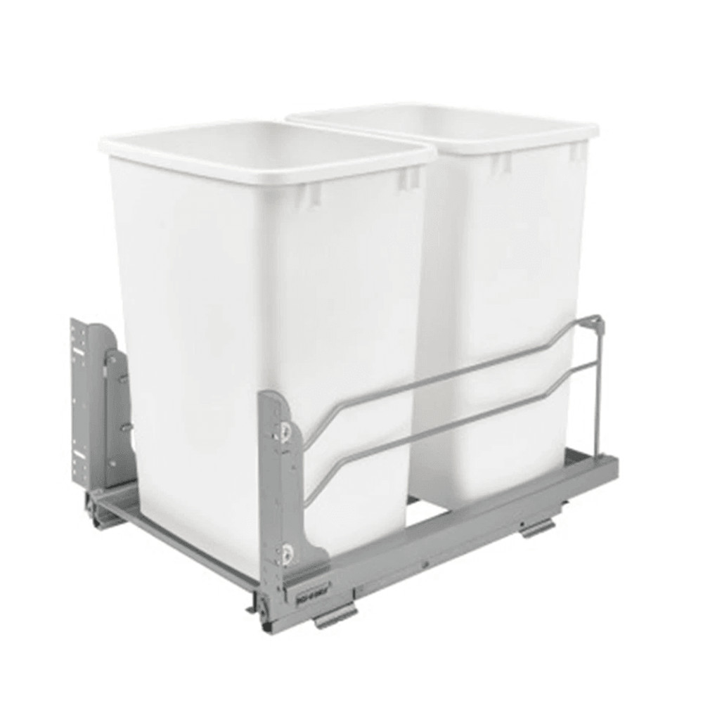 HeavyDuty RevAShelf Double Pullout Trash Cans With SoftClose Dual Quart Waste Containers For Cabine 8