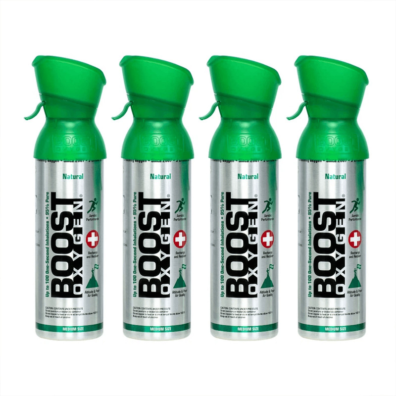 Boost Oxygen 5 Liter Natural Canned Oxygen With Mouthpiece Portable Oxygen For Altitude Sports And  0