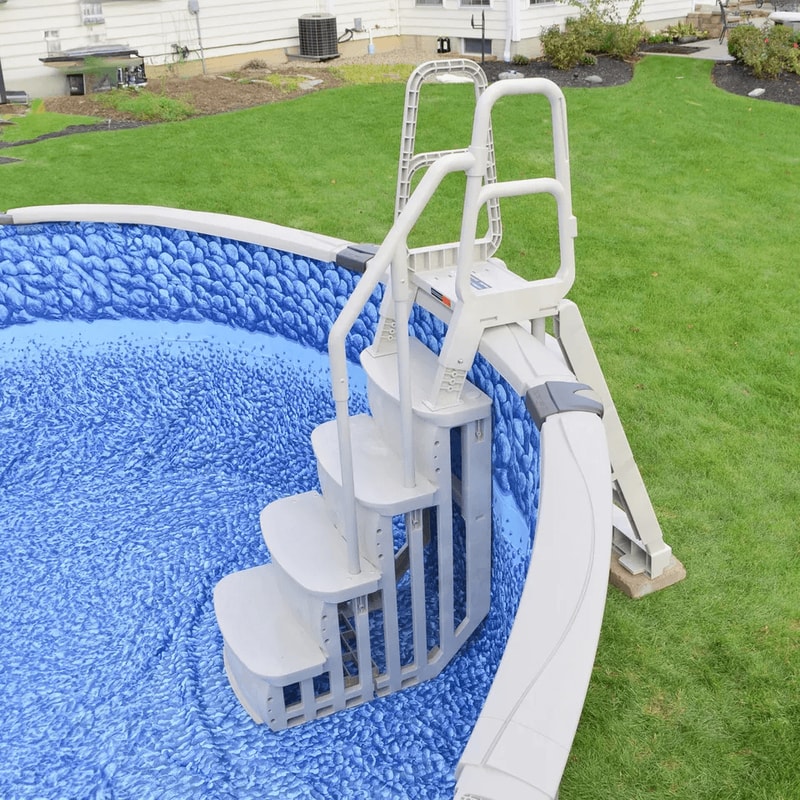 Main Access Above Ground Swimming Pool Smart Step And Ladder System Adjustable Entry Steps With NoS 2