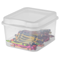 Sterilite Plastic FlipTop Hinged Storage Box Stackable Clear Containers W Latching Lid For Supplies 2