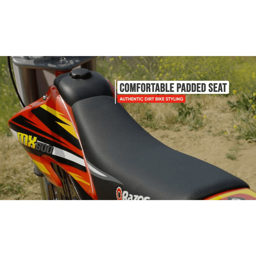 Razor MX500 Red Dirt Rocket HighTorque Electric Motorcycle Dirt Bike For Adults 650W Motor 15 MPH 1