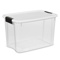 Sterilite 30 Clear Plastic Stackable Storage Bin Latch Lid White Durable Home Garage Organization 8