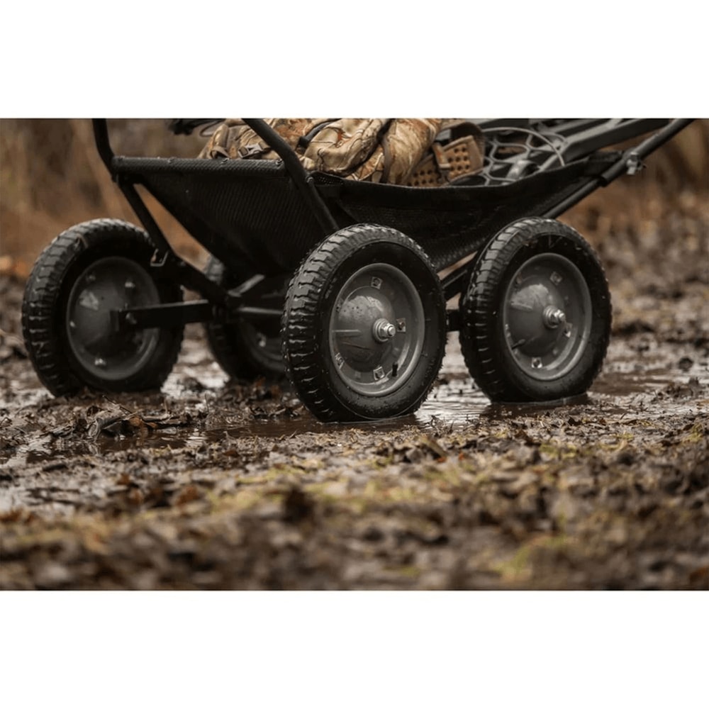 Hawk Crawler MultiUse Folding Cart 500lb Capacity Hunting Fishing Gear Hauler AllTerrain Black 8