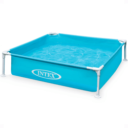 intex mini frame kiddie beginner swimming pool, perfect for ages 3+ outdoor play, easy setup, blue