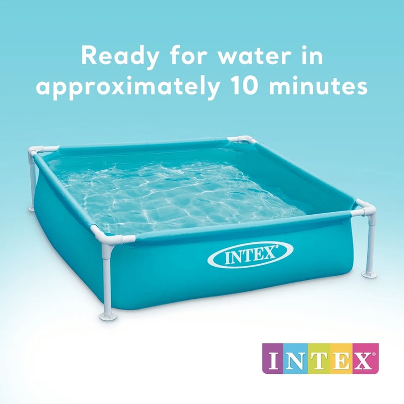 Intex Mini Frame Kiddie Beginner Swimming Pool Perfect For Ages 3 Outdoor Play Easy Setup Blue 1