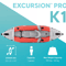 Intex Excursion Pro Inflatable Kayak Fishing Kayak With Oars Pump Rod Holders Portable Vinyl Boat 3