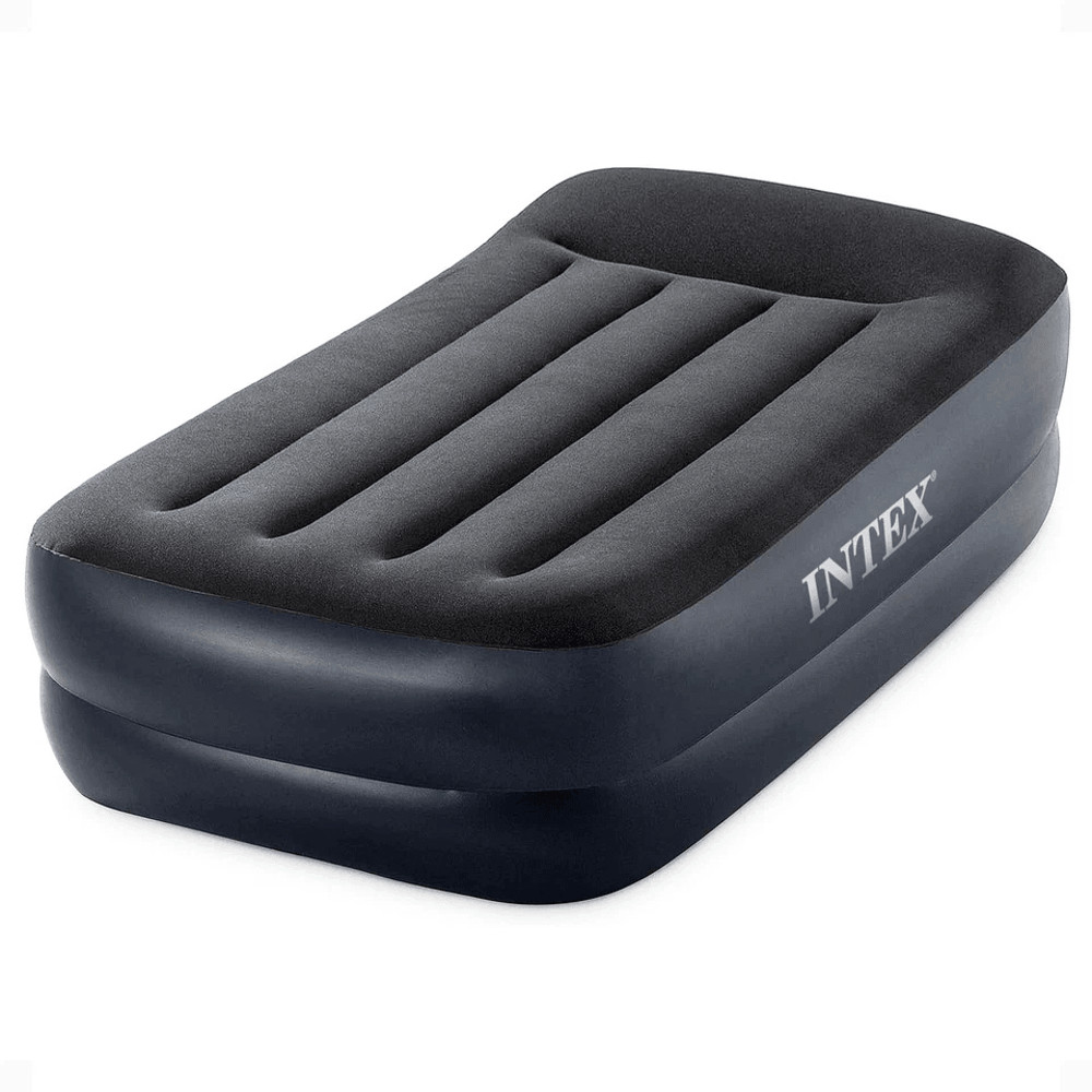 Intex Dura Beam Plus Pillow Raised Airbed Mattress With BuiltIn Pump Twin Size Inflatable Bed For G 0