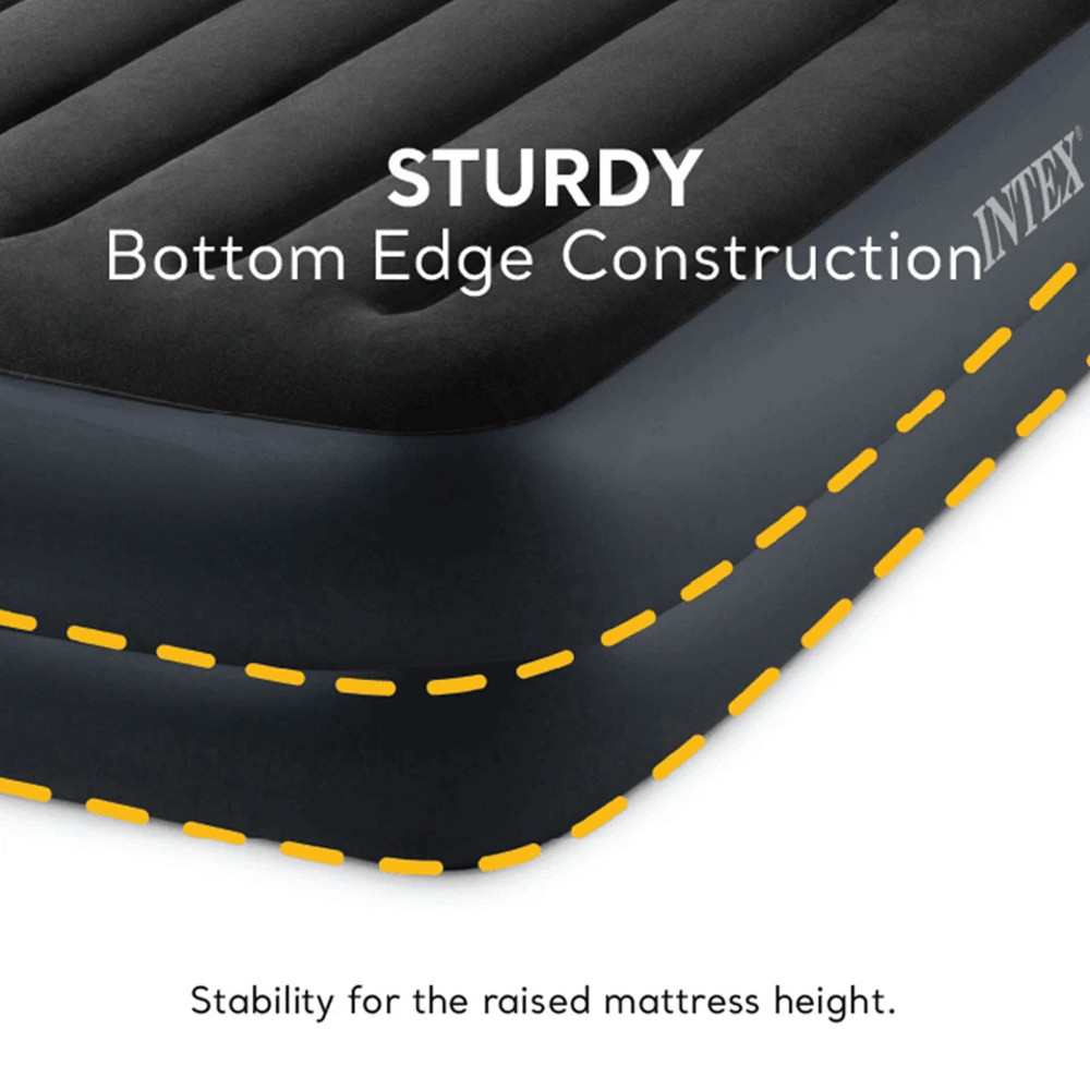Intex Dura Beam Plus Pillow Raised Airbed Mattress With BuiltIn Pump Twin Size Inflatable Bed For G 4