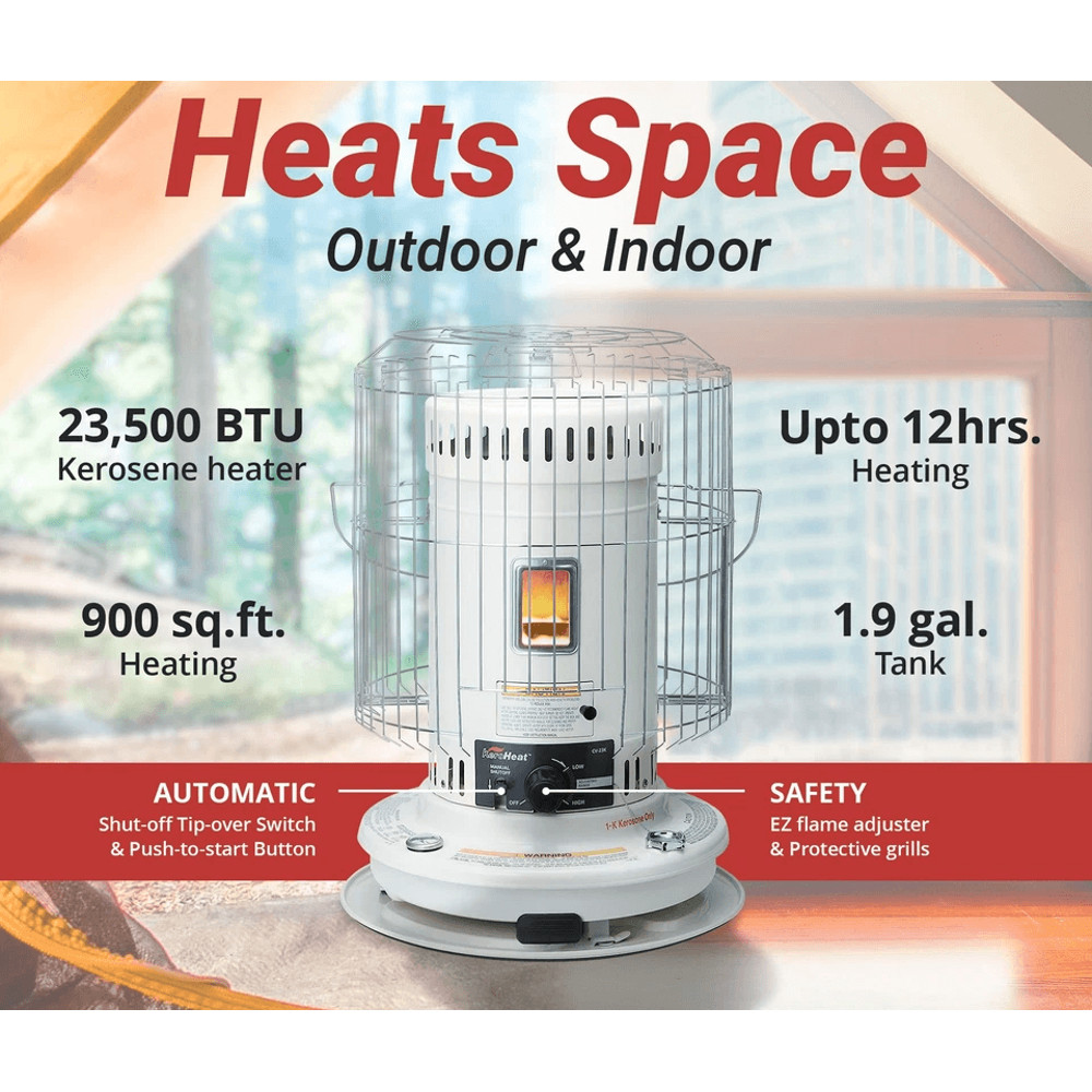 Sengoku KeroHeat Indoor Outdoor Portable Convection Kerosene Heater TipOver Safety Shutoff 1