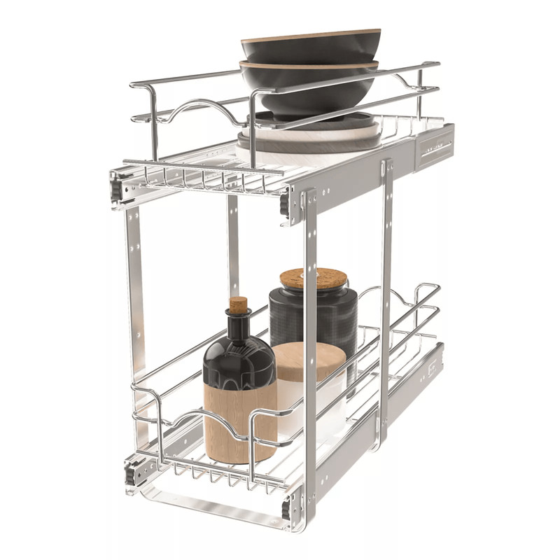 RevAShelf Kitchen Cabinet Pullout Shelf Organizer Bottom Mount SlideOut Storage Rack For Pots Pans  0