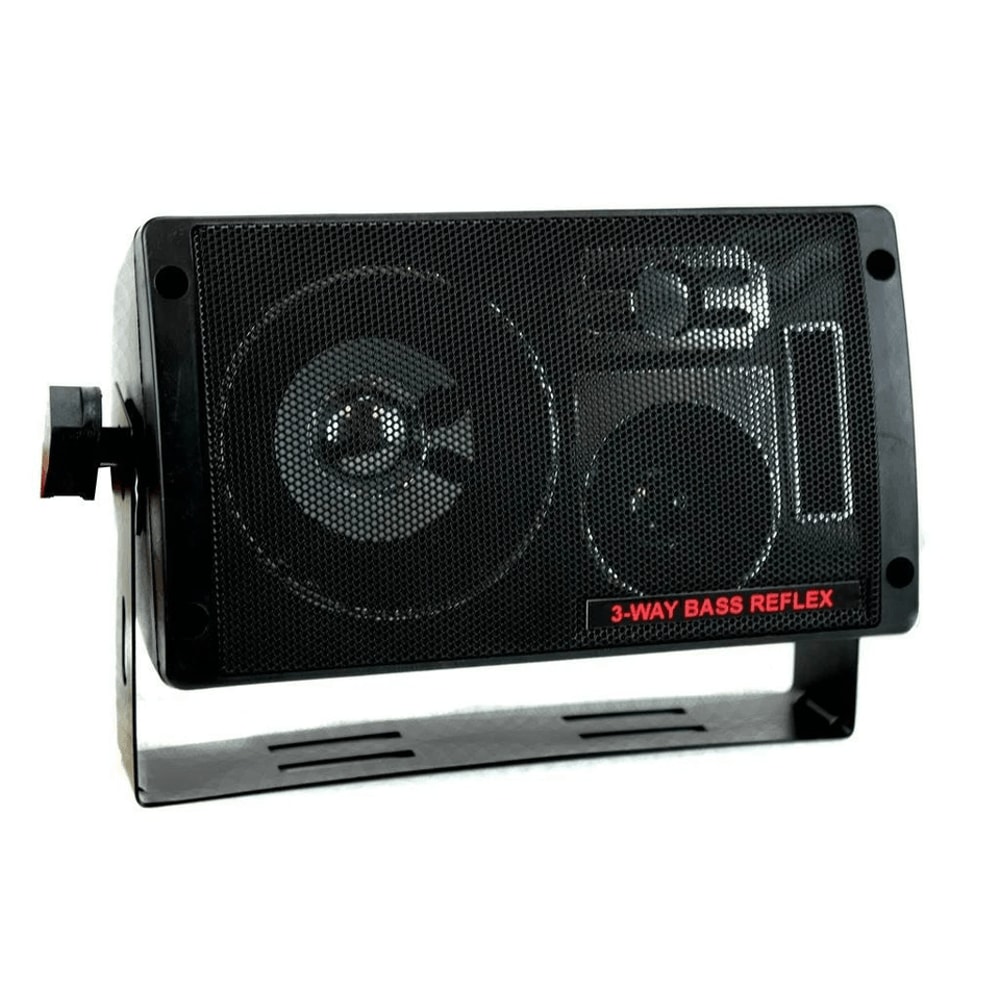 Pyramid 3 Way Car Audio Mini Box Speakers Indoor Stereo System 2