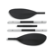 Lightweight Aluminum Double Oar Inflatable Kayak Paddle Black Collapsible Adjustable Durable 1