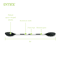Lightweight Aluminum Double Oar Inflatable Kayak Paddle Black Collapsible Adjustable Durable 2