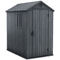 Outdoor Garden Tool Storage Shed With Window WeatherResistant Resin Graphite Gray 0