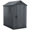 Outdoor Garden Tool Storage Shed With Window WeatherResistant Resin Graphite Gray 0