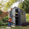 Outdoor Garden Tool Storage Shed With Window WeatherResistant Resin Graphite Gray 4