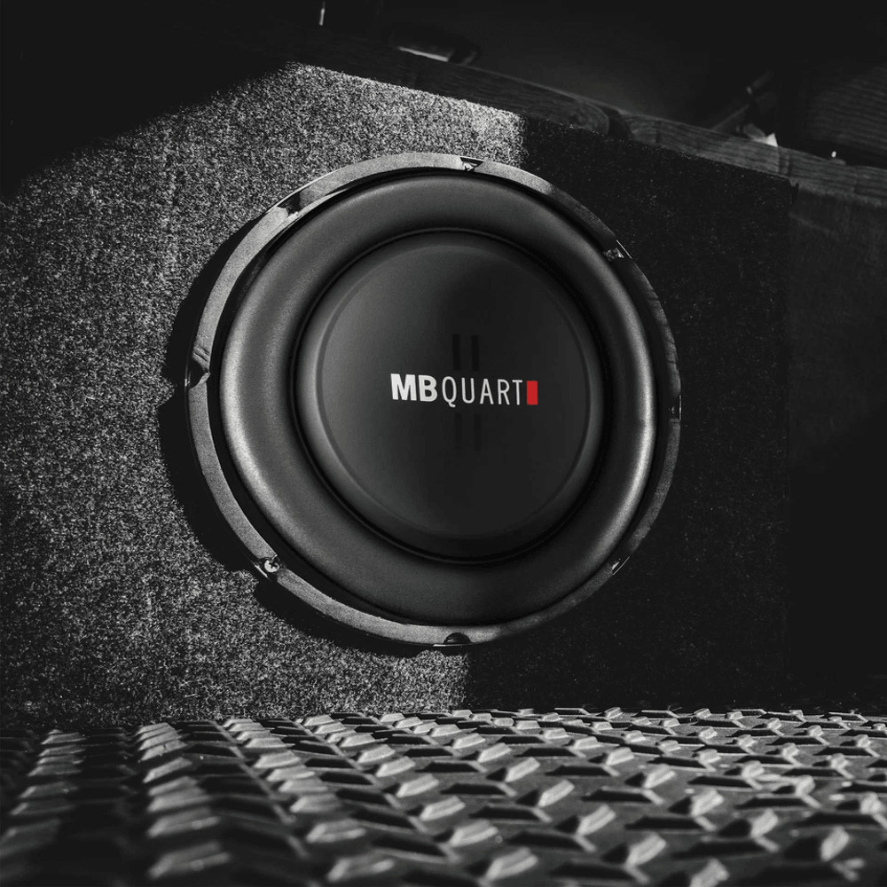 MB Quart Shallow Slim DVC Ohm Car Sub Single Speaker LowProfile Subwoofer With Deep Bass Durable B