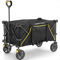 Gorilla Carts 7 Cu Ft Collapsible Outdoor Utility Wagon Oversize Bed Black HeavyDuty Folding Garde 0