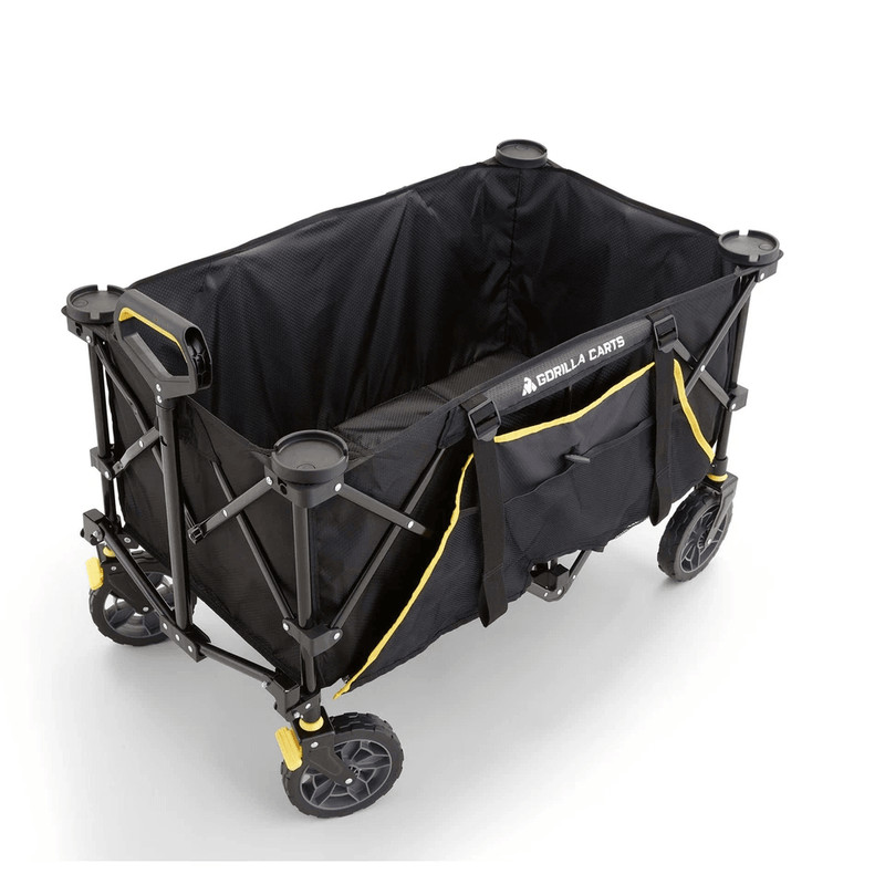 Gorilla Carts 7 Cu Ft Collapsible Outdoor Utility Wagon Oversize Bed Black HeavyDuty Folding Garde 7