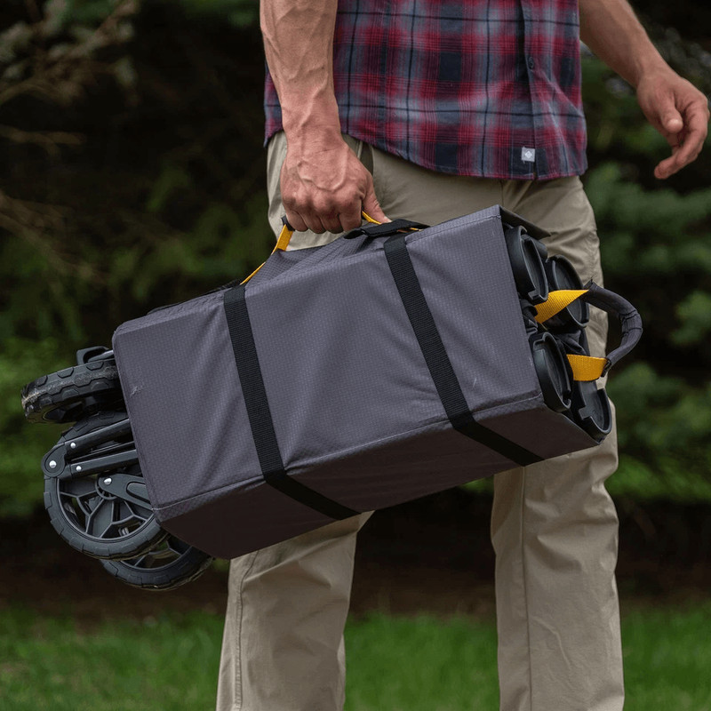 Gorilla Carts 7 Cu Ft Collapsible Outdoor Utility Wagon Oversize Bed Black HeavyDuty Folding Garde 3