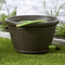 Suncast Resin Wicker Garden Water Hose Caddy Storage Holder Pot Java Outdoor Decorative Hose Organi 3