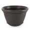 Suncast Resin Wicker Garden Water Hose Caddy Storage Holder Pot Java Outdoor Decorative Hose Organi 8