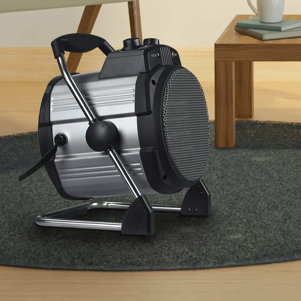 Geneva Industrial Portable Ceramic Heater With Setting Adjustable Thermostat Fan Compact Electric S 3