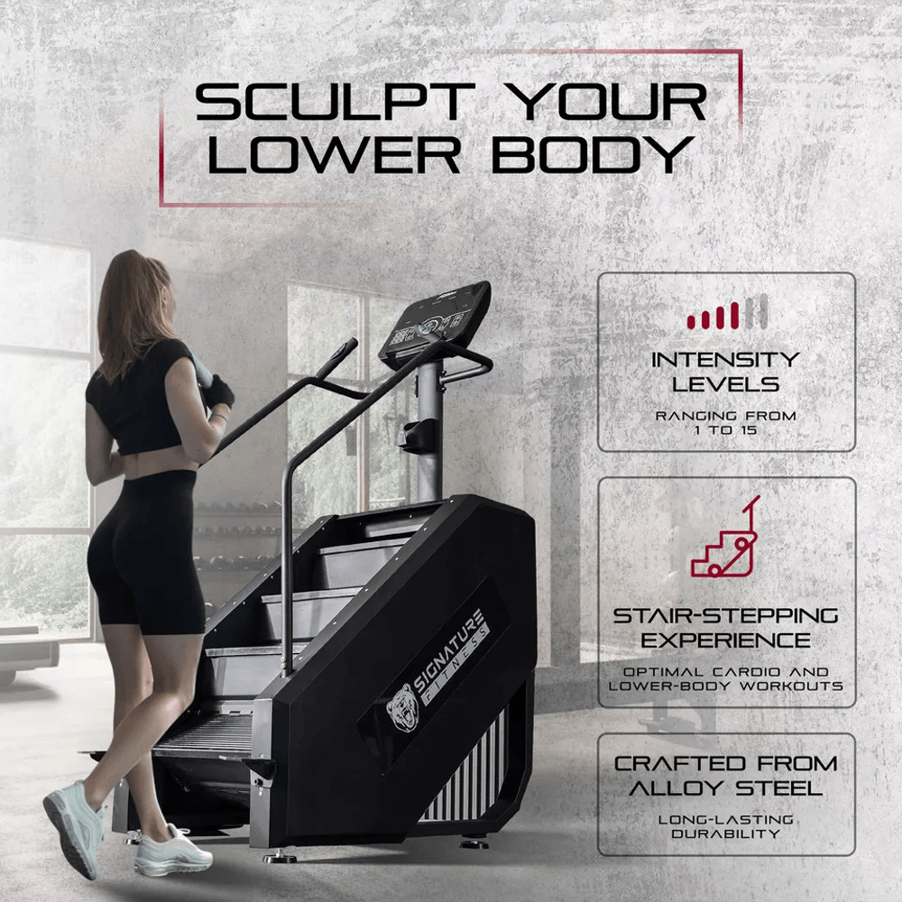 Signature Fitness Continuous Climber Commercial Grade Stair Stepper For Cardio  Lower Body Workouts 2