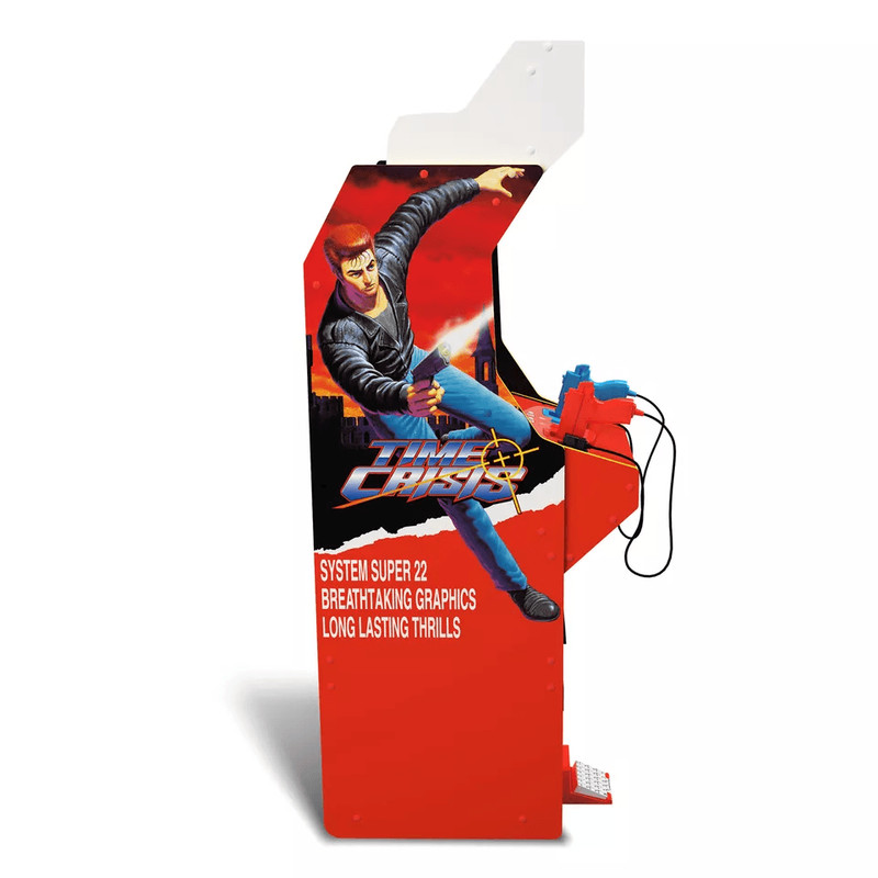 Retro Arcade1Up TIME Crisis Arcade Cabinet With Screen Multiplayer Light Gun Gaming With Steel Gunn 4
