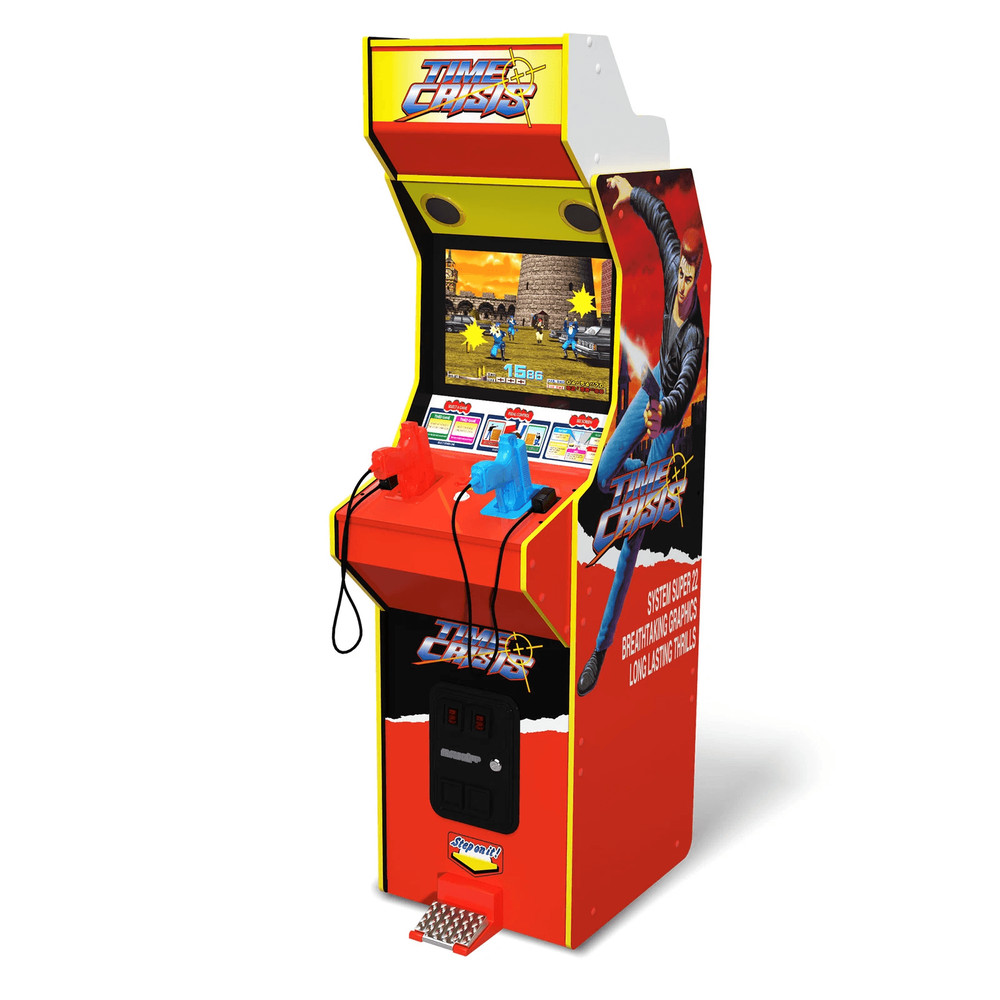 Retro Arcade1Up TIME Crisis Arcade Cabinet With Screen Multiplayer Light Gun Gaming With Steel Gunn 0